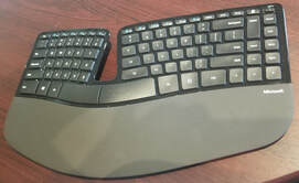 Split black keyboard